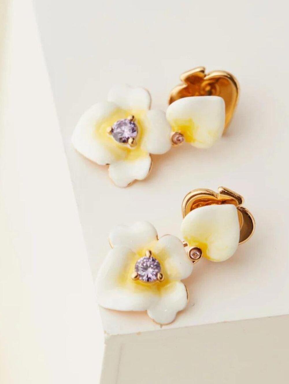 Kate Spade Precious Pansy Drop Earrings